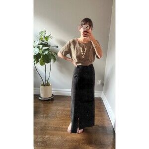 Vintage Annie Alexander Silk leopard/cheetah print shirt M Tie-Back